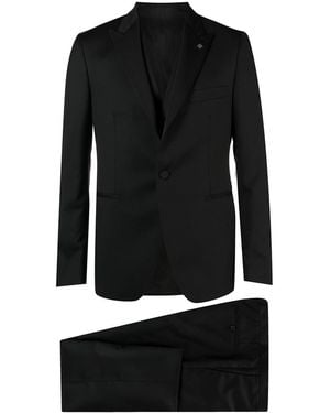 Tagliatore Three-Piece Tuxedo Suit - Black