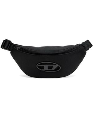 DIESEL Waist Bag With Satin Logo Plaque - Black