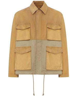 Golden Goose Deluxe Brand Colour Block Cotton Utility Jacket - Metallic
