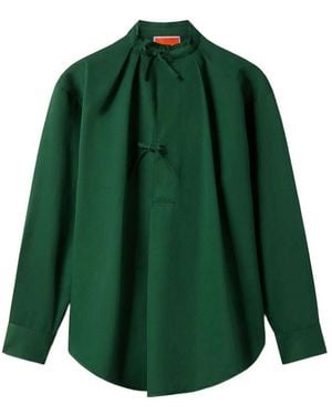 La DoubleJ Oversized Cotton Linen Shirt - Green
