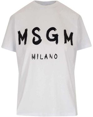 MSGM Logo T-Shirt - Grey