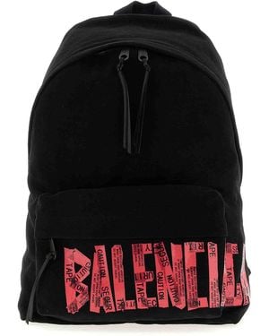 Balenciaga Tape Type Backpack - Black