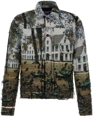 Junya Watanabe Jacquard Square Jacket - Green