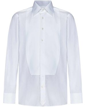 Tom Ford Icon Cotton Tuxedo Shirt - White