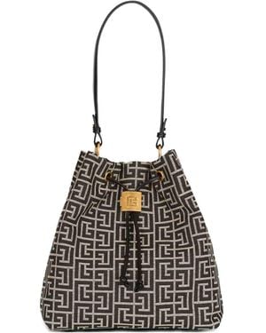 Balmain Sync Monogram Backpack - White