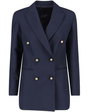 The Seafarer Double-Breasted Blazer - Blue