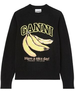 Ganni Sweatshirt - Black