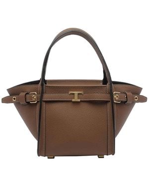 Tod's Tods Mini Tim Shopping Bag - Brown
