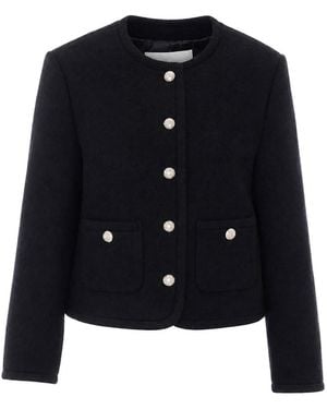 DUNST Tweed Classic Jacket - Blue