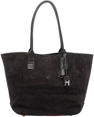 Hogan Small Address Shopping Bag - Black