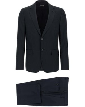 ZEGNA Pinstriped Suit - Blue