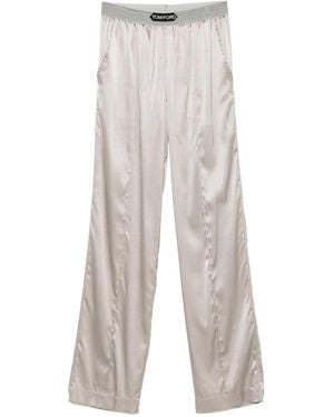 Tom Ford Silk Pajama Pants - White