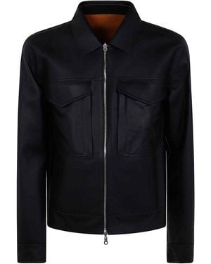 DESA NINETEENSEVENTYTWO Leather Reversible Boxy Jacket - Black