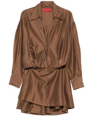 Thelatest Denise Dress - Brown