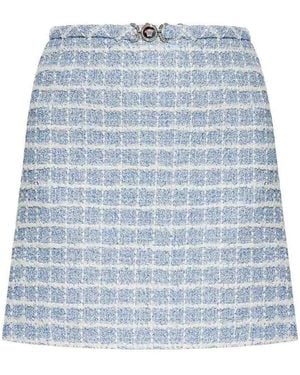 Versace Tweed Mini Skirt - Blue