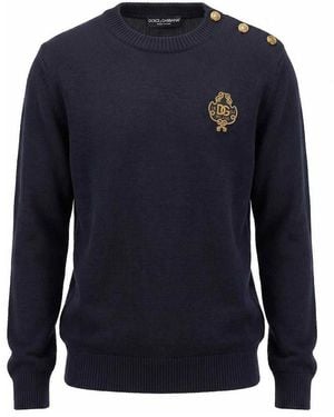 Dolce & Gabbana Rundhalspullover - Blau