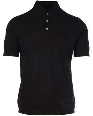 Nome Cotton Short Sleeve Polo - Black
