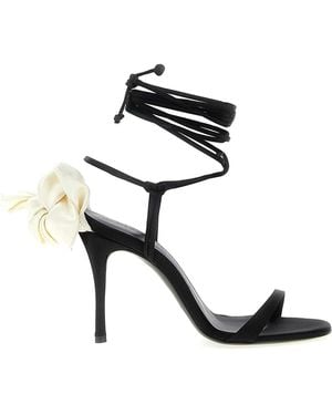 Magda Butrym Sandal With Flower Detail - White