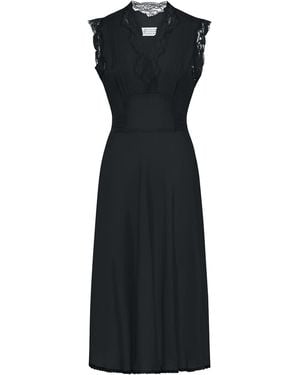 Maison Margiela Silk Midi Dress - Black