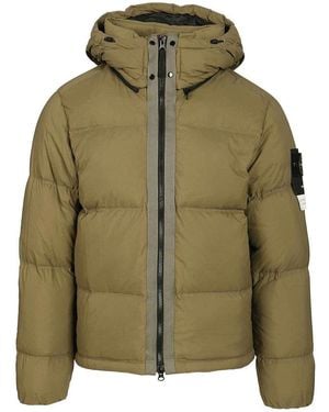 Stone Island Down Jacket - Green
