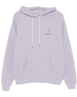 Off-White c/o Virgil Abloh Cotton Hoodie With Back Print - Purple