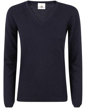 ELEVEN88 Cashmere V-Neck - Blue