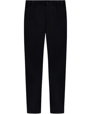 Herno Washed Mechanical Stretch Twill Trousers - Blue