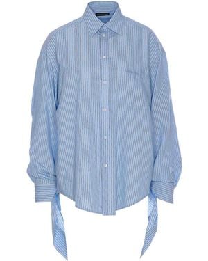 Balenciaga Knotted Cuff Blouse - Blue