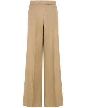 Max Mara Bronte Virgin Wool Blend Trousers - Natural
