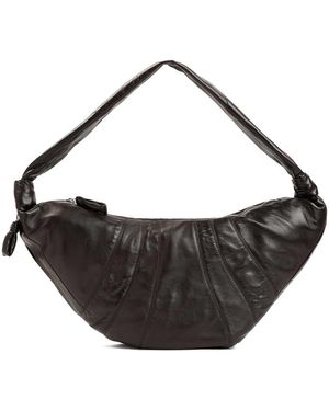 Lemaire Leather Large Croissant Bag - Brown