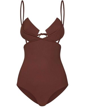 Nensi Dojaka Earth One-Piece Swimsuit - Brown