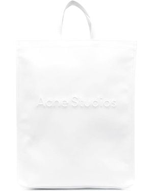 Acne Studios Logo Tote Bag - White