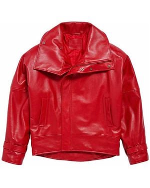 Balenciaga Big Collar Jacket - Red