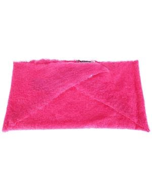 Faliero Sarti Wool Blend Bandana Scarf - Pink