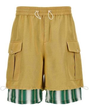 Wales Bonner Roam Cargo Bermuda Shorts - Green