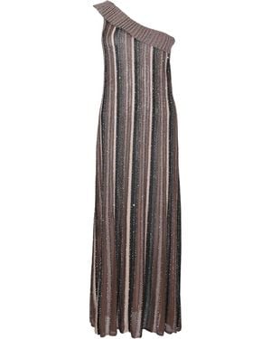 D. EXTERIOR One-Shoulder Dress - Brown