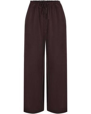 Alysi Trousers Made Of Silk - Purple