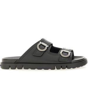Ferragamo Double-Strap Sandal - Black