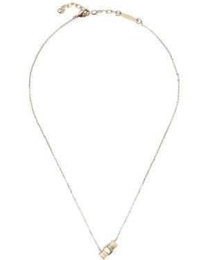 Ferragamo Vara Bow Necklace - White