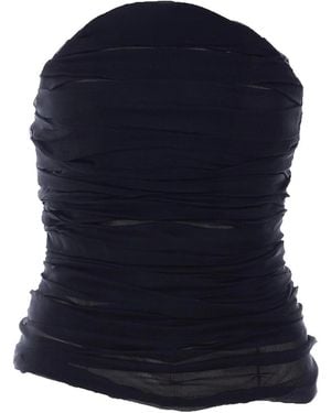 Balenciaga Fitted Bustier Top - Blue