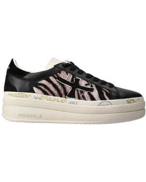 Premiata Sneakers/Animalier Zebra - Black