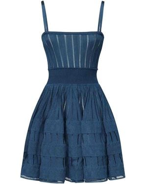 Alaïa Mini Dress Crinoline - Blue