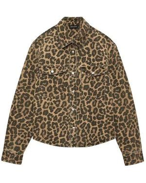 Anine Bing "Paxton" Shirt - Brown