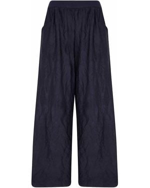 Maria Calderara Pockets Pantsfaux Suede Pants - Blue