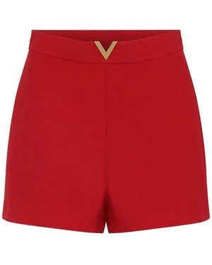 Valentino Garavani Wool Shorts - Red