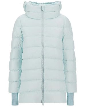 Herno Medium Down Jacket With Hood - Blue