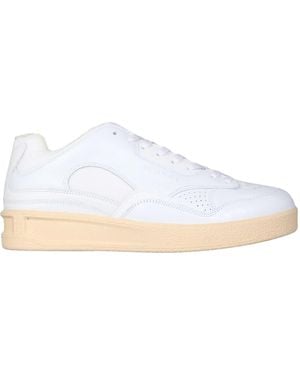 Jil Sander Leather Trainers - White