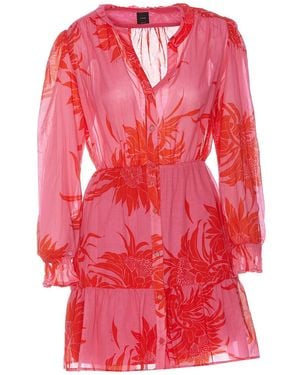 Pinko Nomade Print Short Dress - Red