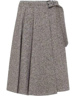 Brunello Cucinelli Kilt Skirt - Gray