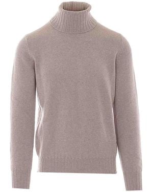 Alpha Studio High Neck Sweater - Gray